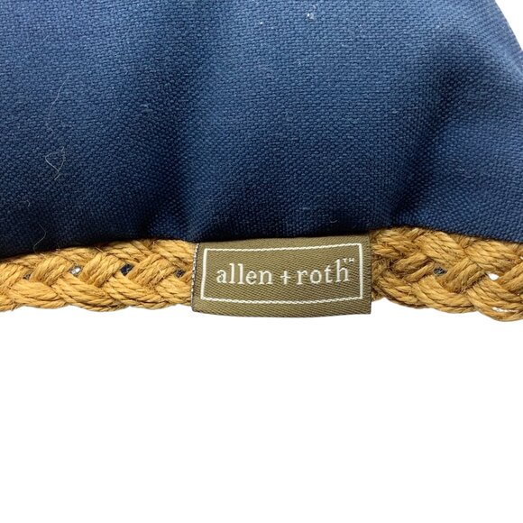 allen + roth Tropical Blue Square Pineapple Throw Pillow 15"x15" Outdoor Decor - Picture 3 of 5